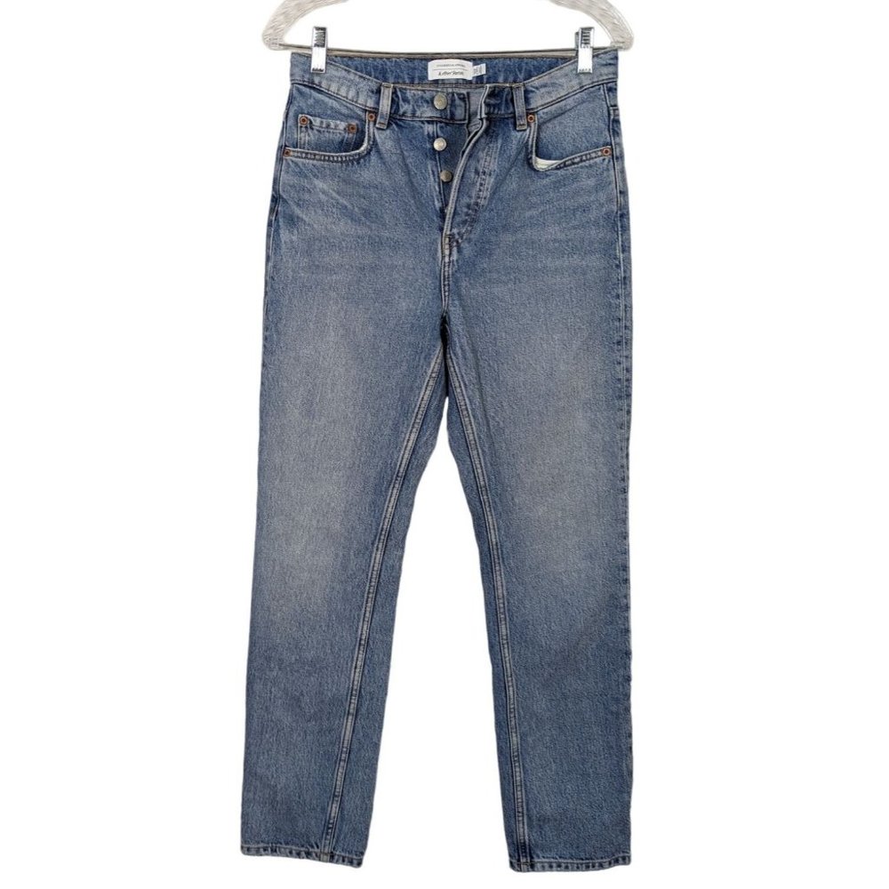 Stockholm Atelier & Other Stories Mid Rise Slim Button fly women jeans sz 28‎
